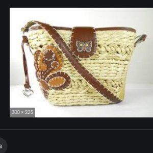 BRIGHTON Butterfly Wicker purse